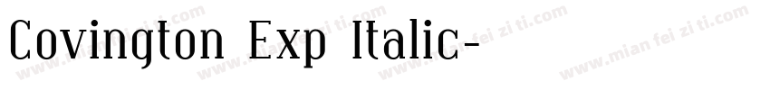 Covington Exp Italic字体转换